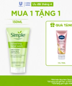 Sữa Rửa Mặt Simple lành tính và hiệu quả cho mọi loại da 150ml